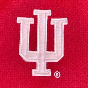 Indiana Hoosiers Jacket XL IU Colosseum Full Zip Red White Embroidered Logos Men